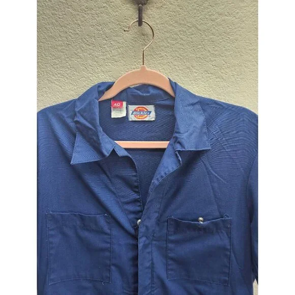 Dickies Vintage 80s Coveralls Work Wear Short Sleeve 40 Short - Picture 3 of 10